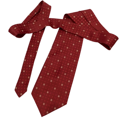 Montebello Mens Tie Cream / Red Made in Italy
