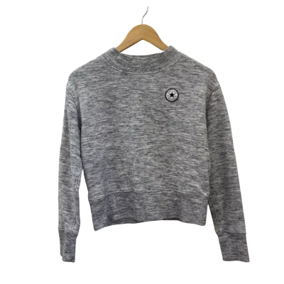 Converse Womens  Size M Sweatshirt Cropped Grey 