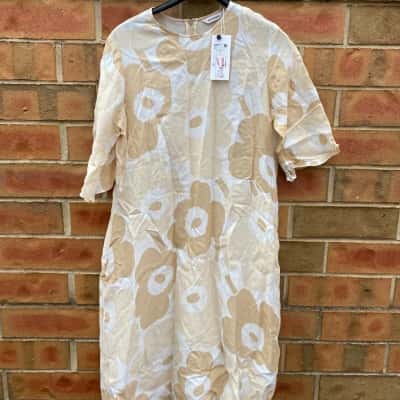 Marimekko Womens Size 38 Beige Floral Dress