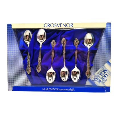 Grosvenor "Gainsborough" Silver Plated 6 Pce Fruit Spoons Gift Set