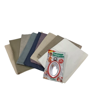 9 Various Sizes / Colours and Thread Counts of Aida Embroidery Fabric Includes Small Bonus Project      (Fab2)