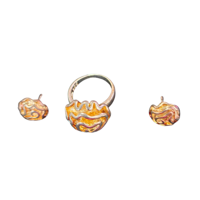  Womens  925 Ring and matching Earrings