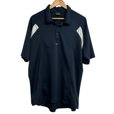 Nike Mens Size XL Navy Blue Polo 