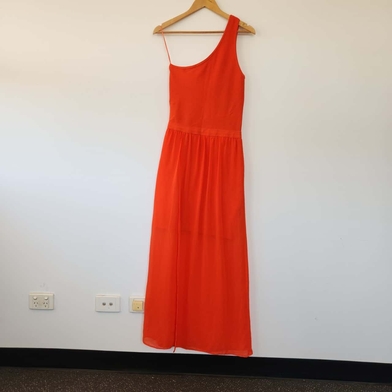 witchery orange dress Witchery Off Shoulder Mini Dress in Tangerine