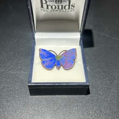 Copper and Enamel butterfly pin
