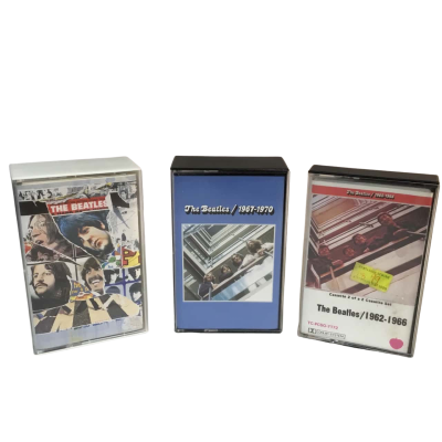 Vintage Beatles Cassette Tapes as pictured