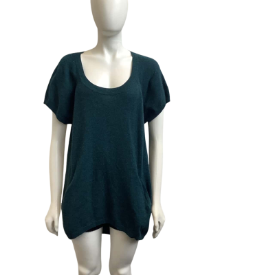 Scanlan Theodore Womens  Size S Oversized Cashmere Tunic Top Forest Green