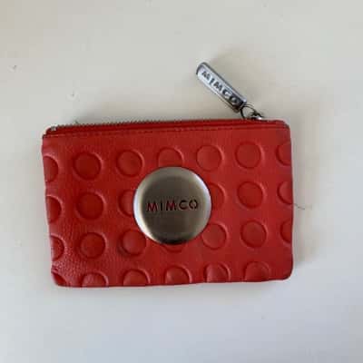 Mimco Orange Leather Purse  