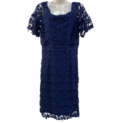 Teaberry Womens  Size 12 Short Sleeve Dress  Blue 