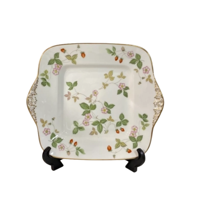 Vintage Wedgewood Wild Strawberry Cake Plate 