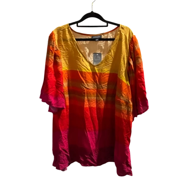 BNWT Autograph Womens Size 24 Multicoloured 3/4 Sleeve Top RRP $109.99