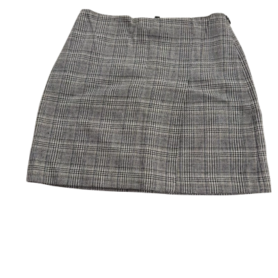 Basque Womens  Size 8 Grey Plaid Skirt 