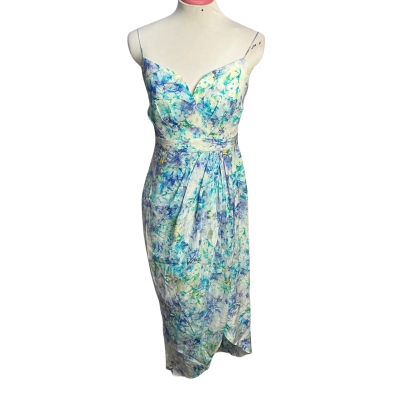 Forever New Womens  Size 8 Midi Dress Blue / Floral 