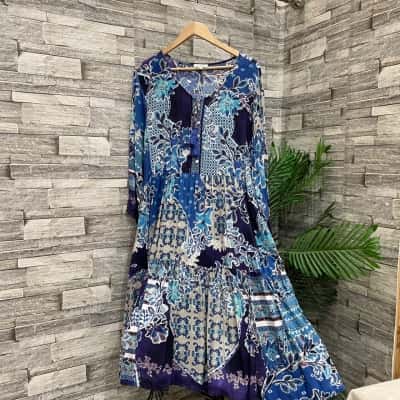 Orientique Womens  Size 22 Maxi Dress Blue 