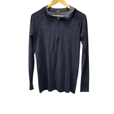 Lululemon Womens  Size Plus Size Quarter Zip Jumper Black  / Grey 