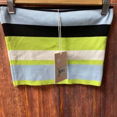 Lulu & Rose  Size S Sleeveless Top Blue / Green stripes new 