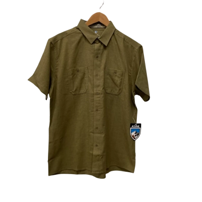 KUHL Mens  Size L Short Sleeve Shirt Khaki 