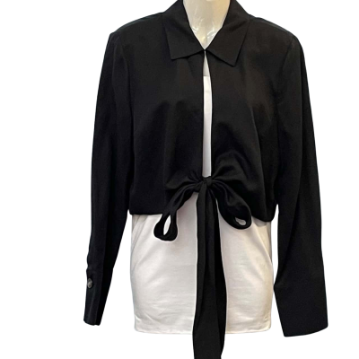 Witchery Womens  Size 10 Cropped Jacket Black  