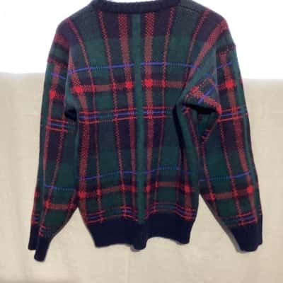  Mens  Size L Tartan Wool jumper