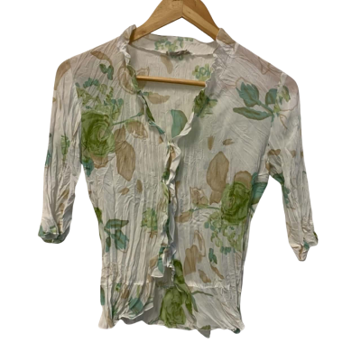 Aurora Womens  Size 8 Button Up Top Multicoloured 