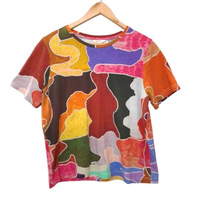 Gorman Women's Size 12 Short Sleeve Multicoloured Shirt