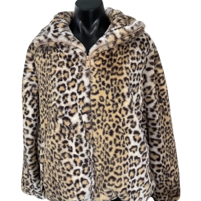 Ava & Ever Womens  Size 14 Fleece Jacket Animal print 