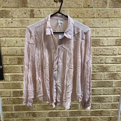 Forever New Womens rose smoke SAM PINTUCK SHIRT Size 8 
