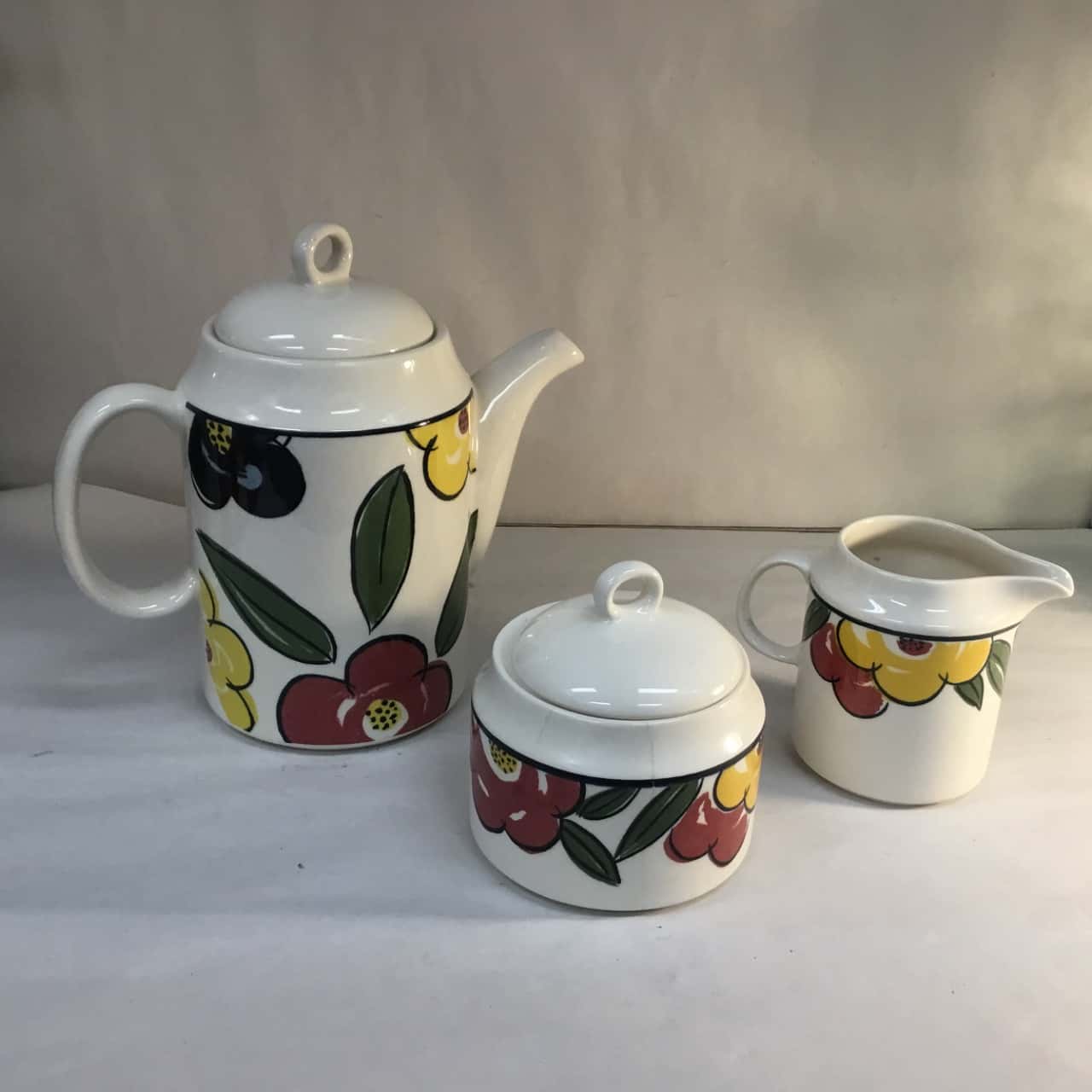 Tablemates Malaysia Teapot. Sugar Bowl & Milk Jug