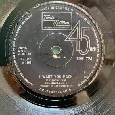 Jackson 5: I Want You Back - Vintage 7” Vinyl Single (No Sleeve)
