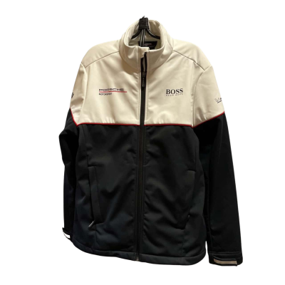 Hugo Boss Mens  Size M Front Zipper Black  / White 