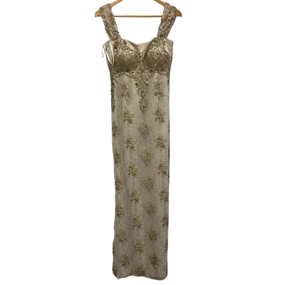 SVBILLE DEVILLE  Womens  Size L Formal Dress Champagne / Gold 
