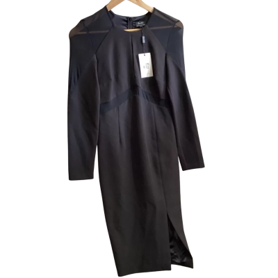 Bardot Womens  Size 6 Panel Dress Black  