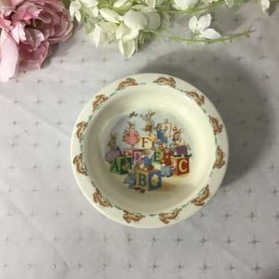 Vintage Royal Doulton Bunnykins “Alphabet” Rimmed Cereal Bowl