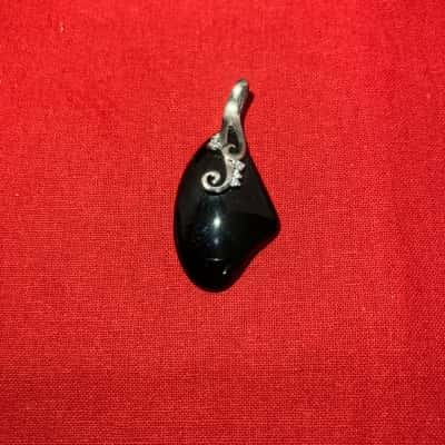  Women's Pendant A & A 925 Silver Black Onyx 
