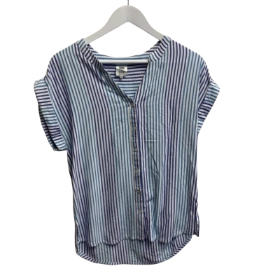 Rivers Womens  Size 8 3/4 Sleeve Top Blue / Striped / White 