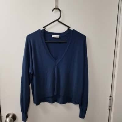 Scanlan Theodore Women's  Size S Cropped Jumper Blue 