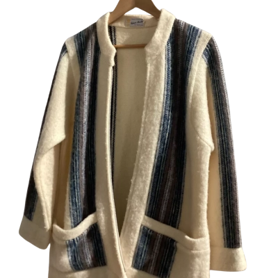 Robert Mackie Mens wool zip up jacket- size L