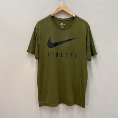 Nike Mens  Size XL Short Sleeve T-shirt Khaki 