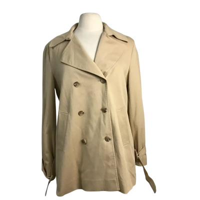 Sportscraft Womens  Size 12 Beige Double Breasted Coat 