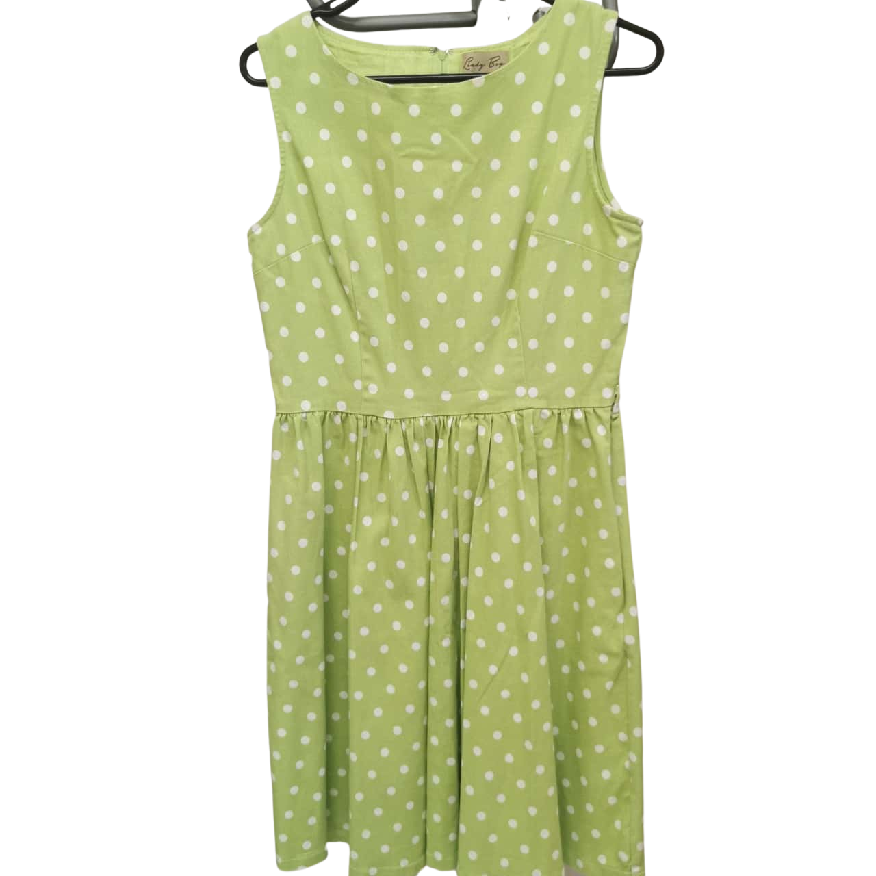 lindy bop green polka dot dress Spring comes faster than you think! So get ready in Lindy Bop elegance: Our Christine Softie Dress in Green Lime is here to brighten up your wardrobe! , Light, soft, and made to flatterthis is the