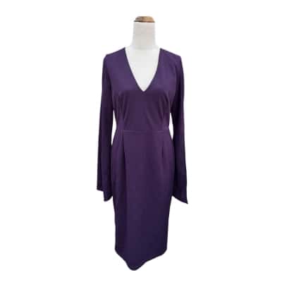 Pasduchas Flare Sleeve Dress Size 12 Purple 