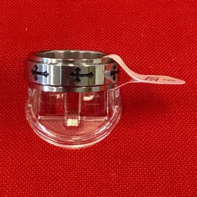  Unisex Stainless Steel Cross Anti Anixety Spinner Ring 