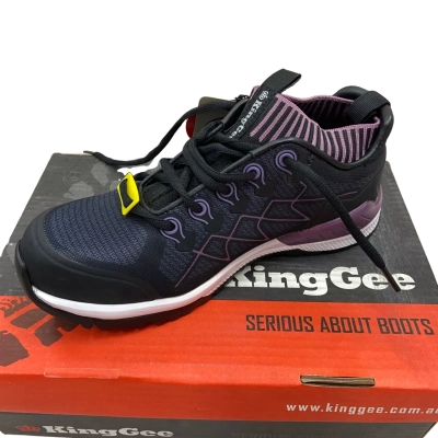 KingGee Women's Vapour Sports Safety Shoe in Blackberry Size 7