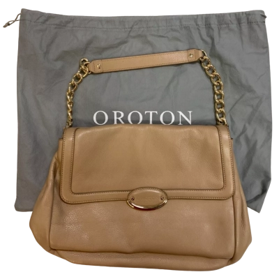 Oroton Womens Shoulder Bag Beige 