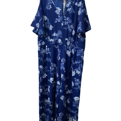 beme Womens  Size 26 Jumpsuit Floral / Navy Blue 