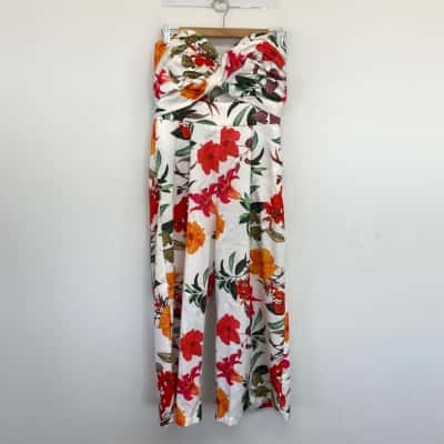 Sheike Floral Colourful Strapless Jumpsuit  Size 10 