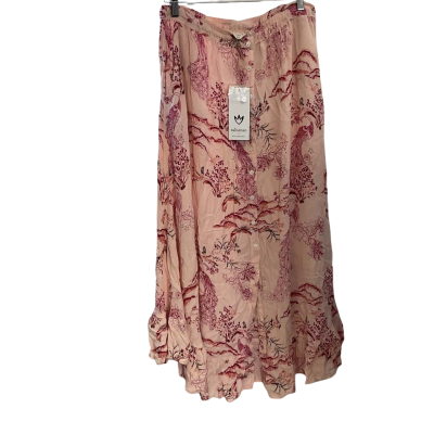 Talisman  Womens  Size L Ruffled Hemline Skirt Pattern / Pink  