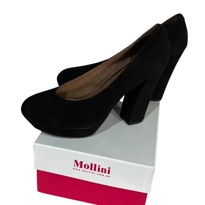 Mollini Womens Black Suede Size 9.5 Heels Black  