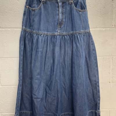 Ceres Life Womens  Size S Denim Skirt / Midi Skirt Blue 