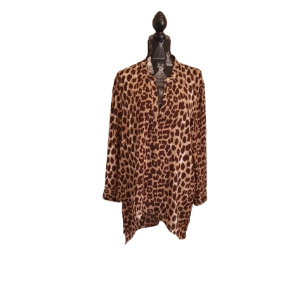 MySize Womens  Size XS Long Sleeve Top Animal print BNWT